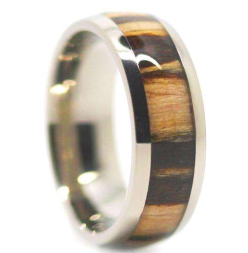 EACH ONE IS UNIQUE! Titanium Wood Grain Comfort Fit Wedding Band. Size 10 [U]