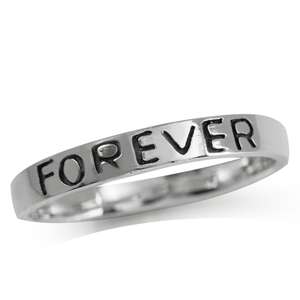 925 Sterling Silver FRIENDS FOREVER Band Ring. Size 8.5
