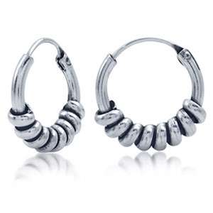 O Hoop 925 Sterling Silver Balinese Earrings