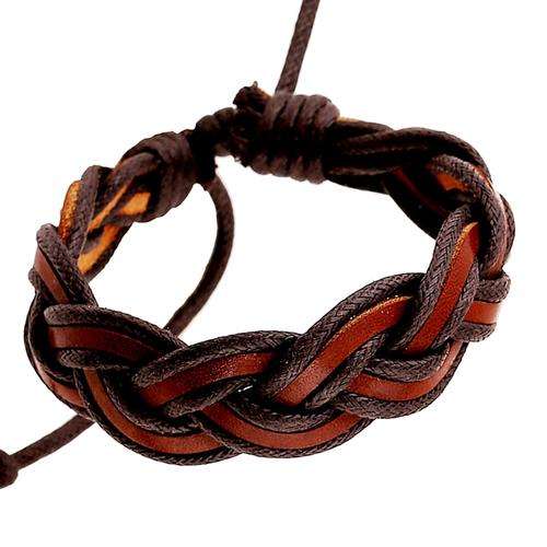 SALE MADNESS!!! Leather Braided Wristband Mens Bracelet - Adjustable sizes