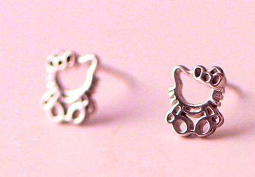 Brand New* HELLO KITTY Earrings* Fine 925 STERLING SILVER