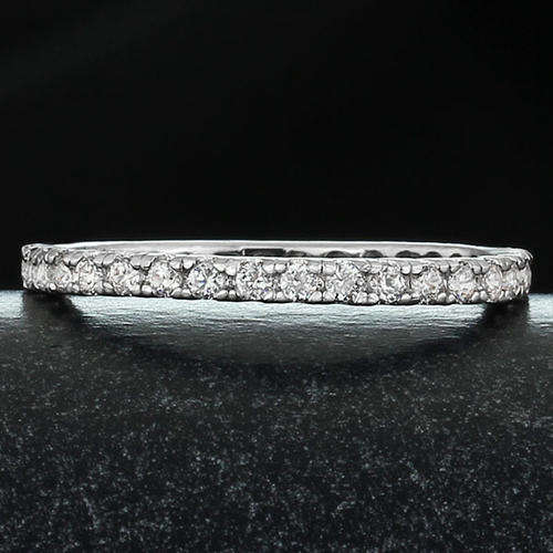 BRAND NEW Micro Pave Full Eternity Anniversary Band Ring - Size 8