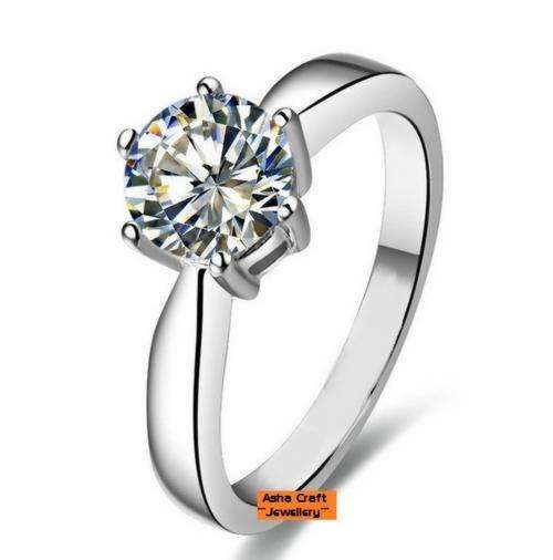 Lovely 0.50ct Cubic Zirconia Solitaire Ring - Size 6