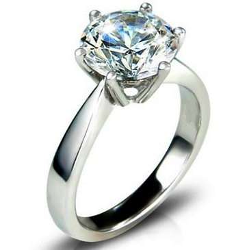 NEW Breathtaking Solitaire 2ct Cubic Zirconia Ring - Size 5 / K