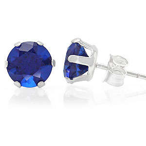 **BRAND NEW** Beautiful 2ctw Lab Sapphire Studs Earrings