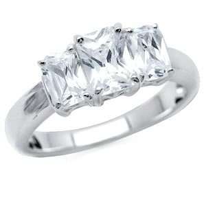 ***SIZE 9*** WOW! 2.00ct Lab Diamond Ring in Solid Sterling Silver