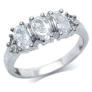 ** SIZE 7.5 / P ** Gorgeous 1.26ct Diamond CZ Ring in Authentic 925 Solid Sterling Silver