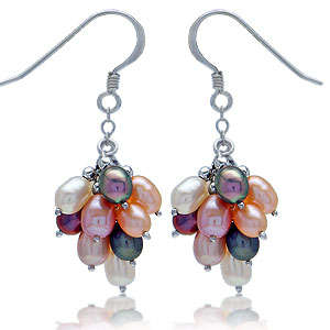 ***BRAND NEW*** Genuine Freshwater Pearl Dangle Earrings in Solid Silver .925