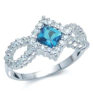 *** Size 7 / O *** Spectacular 1.17ct Topaz & Diamond CZ Ring in .925 Solid Sterling Silver