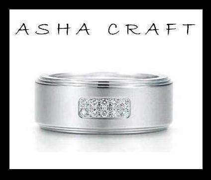 ** Size 8 / Q ** Breathtaking 0.50ctw Original TC Vogue Ring in 18k White Gold Vermeil