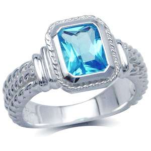 **BIRTHDAY SPECIAL** 6.5 / N - Gorgeous 1.50ct VVS Blue Topaz Ring designed in Solid Silver
