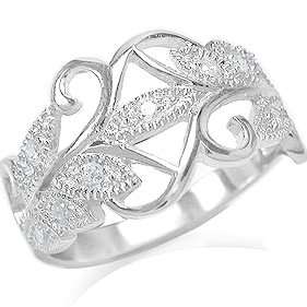 **Size 7 / O** Breathtaking 0.27ct Topaz Engagement Ring designed in 18kt White Gold Vermeil