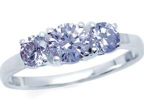 Size 9 / S - Brand New Pretty 1.26ct Pale Tanzanite CZ Ladies .925 Solid Silver Ring