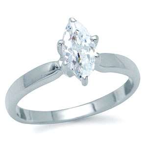 **Size 8 / Q** Stunning 0.50ct White Topaz Ring in Genuine .925 Solid Silver