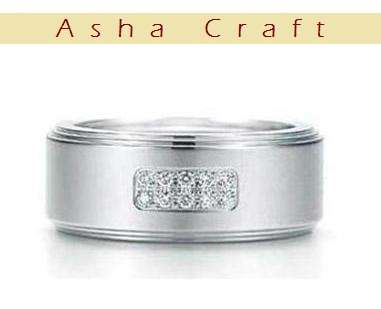 Size 8 / Q - Brand New 0.50ct Diamond White CZ Vogue .925 Solid Silver Ring