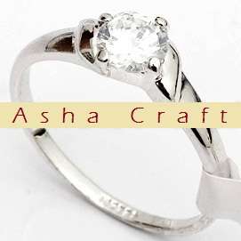 Size 7 / O - Brand New Lovely 0.20ct Diamond CZ 18krgp Promise Ring