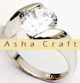 Size 7 / O - Brand New Amazing 3.50ct Diamond CZ Split-Style 18krgp Ring