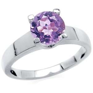 Size 6 / M - Brand New Stunning 1.75ct Genuine Brazillian Amethyst .925 Solid Silver Ring