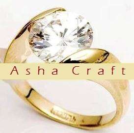 Size 8 / Q - Brand New Spectacular Beauty 3.50ct Diamond CZ 18krgp Ring