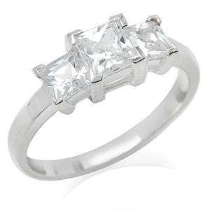 Size 7 / O - Brand New Beautiful 1.75ct Diamond CZ .925 Solid Silver Ring