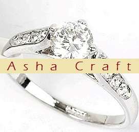 Size 7 / O - Brand New Gorgeous 0.90ct Diamond CZ Ladies 18krgp Ring