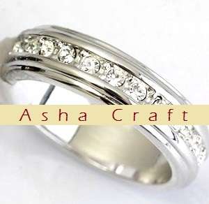 Size 6 / M - Brand New Spectacular Eternity 0.96ct Diamond CZ 18krgp Ring