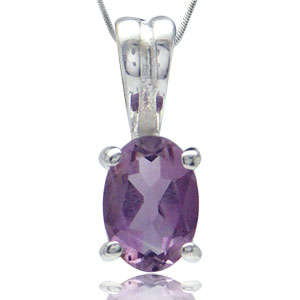 JUST RELEASED! - Brand New 1.00ct Genuine Brazillian Amethyst .925 Solid Silver Pendant