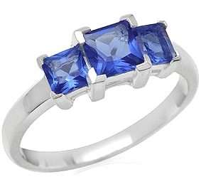 Size 7 / O - Brand New Beautiful 1.75ct Sapphire CZ .925 Solid Silver Ring
