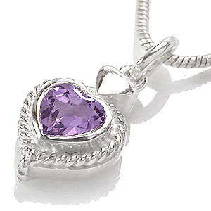 JUST RELEASED! - Brand New 0.50ct Genuine Brazillian Amethyst .925 Solid Silver Pendant