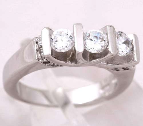 Size 7 / O - Brand New Spectacular 0.99ct Diamond CZ .925 Solid Silver Ring