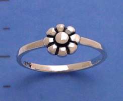 Size 6 / M - Brand New Handmade Flower Genuine .925 Solid Silver Ring
