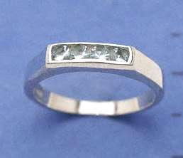 Size 6 / M - Brand New Handmade 0.20ct Channel CZ .925 Solid Silver Ring