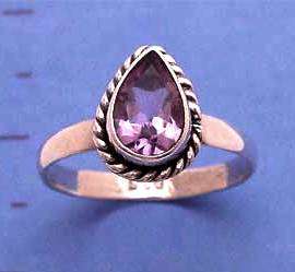 Size 9 / S - Brand New Handmade 1.00ct Genuine Amethyst .925 Solid Silver Ring
