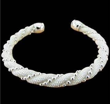 Brand New Silver HSE Mesh Cuff Bangle