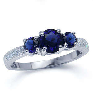 36hrs ONLY!  Brand New Breathtaking 2.21ct Sapphire CZ & 0.16ct Diamond CZ Engagement Ring