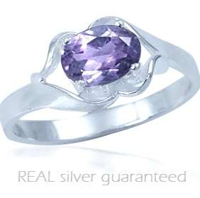 Quality Brand New Genuine 0.75ctw Amethyst Ring Beautifully Crafted in 925 Sterling Silver