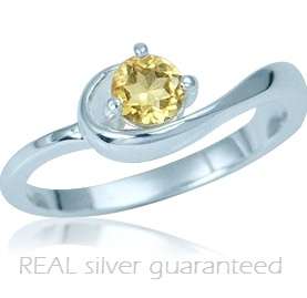 Pretty Brand New Ring with 0.20ctw Genuine Citrine Beautifully Crafted in 925 Sterling Silver