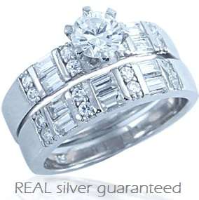 ONLY ONE SET! Brand New 1.49ctw Wedding Ring Set Beautifully Crafted in 925 Sterling Silver - Size 7