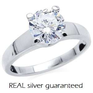 Size 8 / Q - Brand New Brilliant 1.75ct White CZ Ring set in 925 Sterling Silver - GORGEOUS!!