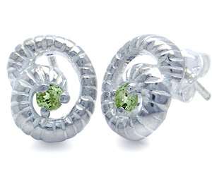 Brand New Earrings With 0.06ctw Natural Peridot Made in 925 Sterling silver