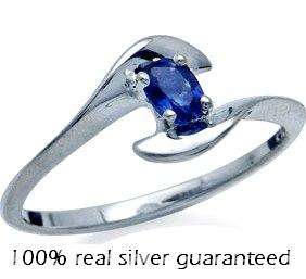 Size 5 / K - Brand New Petite Ring with 0.15ct Sapphire CZ crafted in 925 Sterling Silver