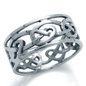 Size 10 / U - Brand New 6mm Celtic Knot Ring crafted in 925 Sterling Silver