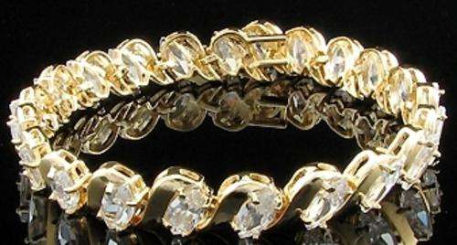 ASHA CRAFT - Exquisite Brand New White Marquise Ladies Tennis Bracelet