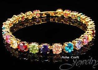 Exquisite Brand New Multicolour Marquise CZ Ladies Tennis Bracelet  (5232)