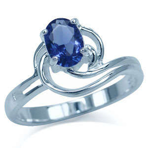 Size 7 / O - Brand New Cr. Sapphire Ring in 925 Solid Sterling Silver  (6067)