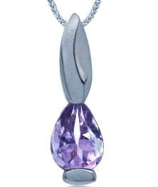 Brand New Necklace with 0.50ct Natural Amethyst in 925 Sterling silver (7240)