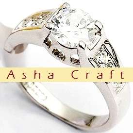 Size 8 / Q - Breathtaking 1.85ct Designer Engagement Ring in 18krgp  (8111)