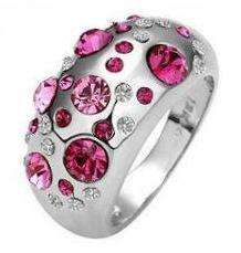 ASHA CRAFT - Breathtaking 2.25ct Pink CZ Cocktail Ring in 18kgp Size 8 / Q