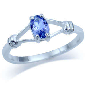 IN STOCK!! 100% REAL 0.49ct Natural Tanzanite 925 Sterling Silver Solitaire Ring