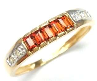 [R4157.84] ASHA CRAFT - 100% REAL Genuine Garnet and Diamond 10k Gold Ring Size 6.5 / N  [IN STOCK!]